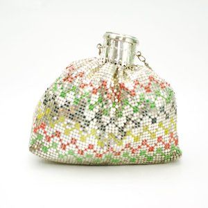 Vintage Enamel Mesh Beggars Bag Phoenix Purse